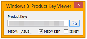 Windows 8  Product Key Viewer